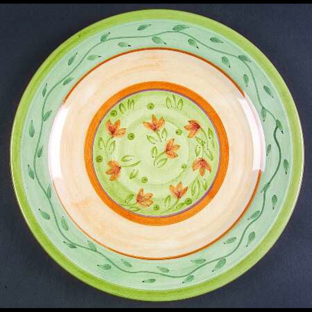 Home Trends Peasant Poetry Dinner Plate